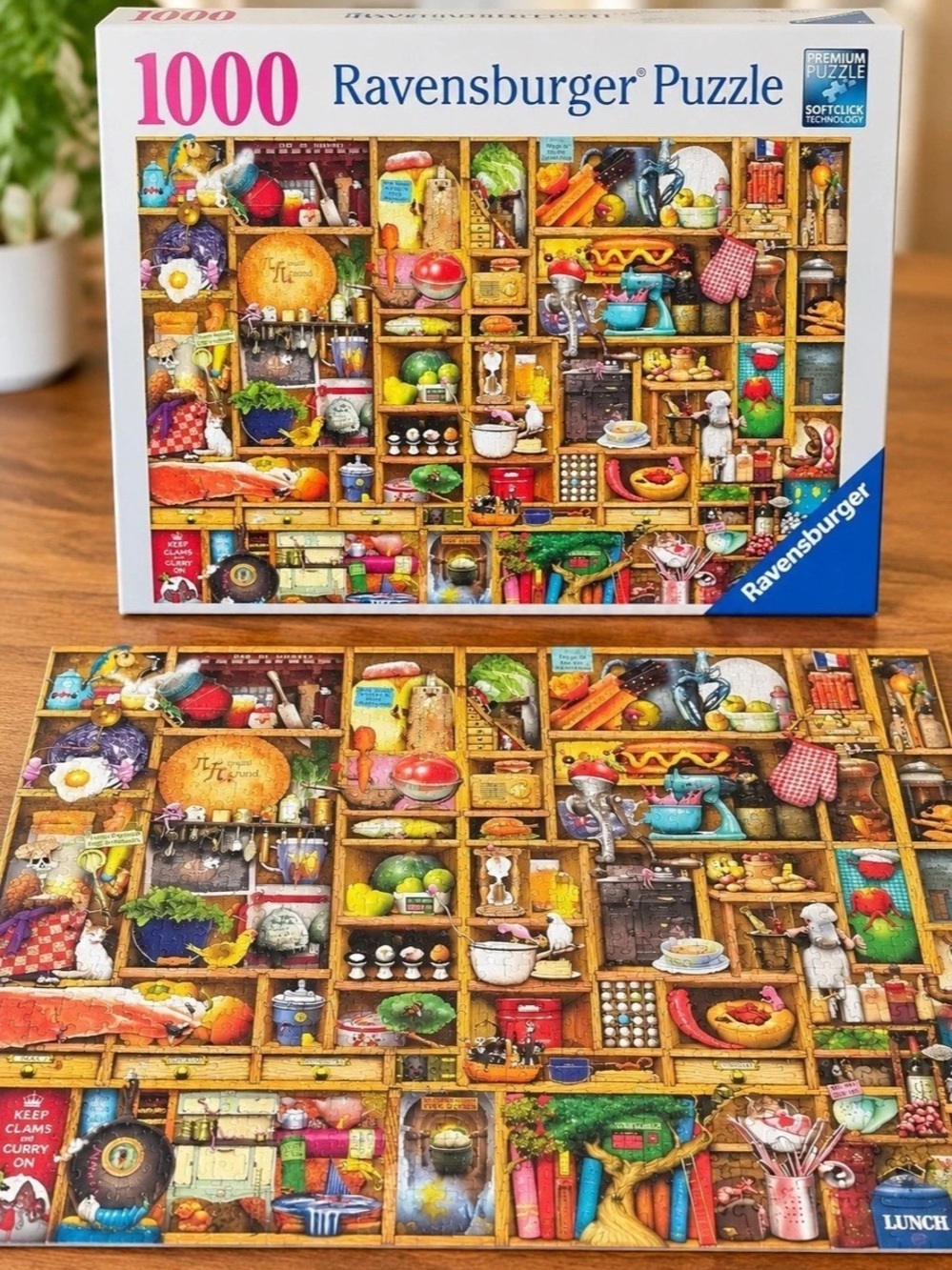 Ravensburger 1000 Piece Kitchen Cupboard Jigsaw Puzzle No. 19 298 4